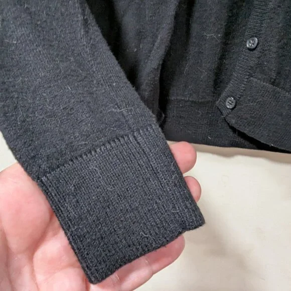 Old Navy Black Button Up Long Sleeve Cardigan Sz XS - Picture 4 of 6